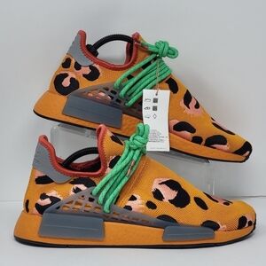 Adidas X Pharrell HU NMD Fred Flintstone Animal Print Orange GZ4439 Mens Size 10